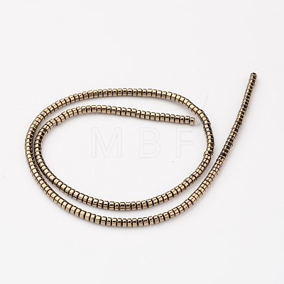 Electroplate Non-magnetic Synthetic Hematite Beads Strands G-I175-25-1