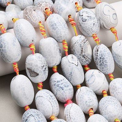 Natural Fire Crackle Agate Beads Strands G-A321-J06-01-1