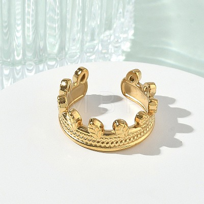 304 Stainless Steel Cuff Open Rings for Women RJEW-L341-02A-G-1