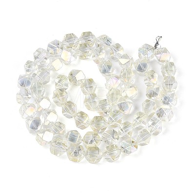 Electroplate Glass Beads Strands EGLA-T021-21D-1