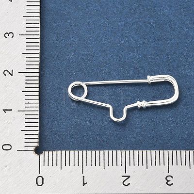 925 Sterling Silver Safety Pin Brooch Findings STER-H120-02S-1