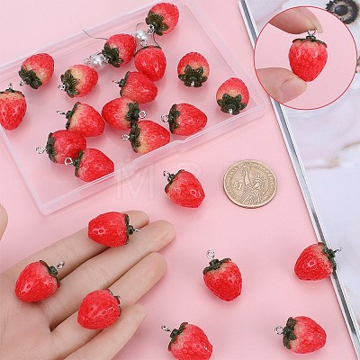 24Pcs Opaque Resin Pendants RESI-SC0002-98-1