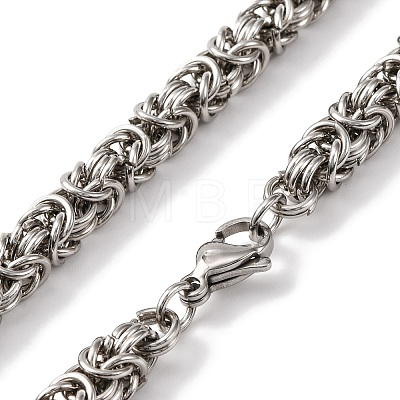 201 Stainless Steel Rope  Chain Necklace NJEW-F222-16P-1