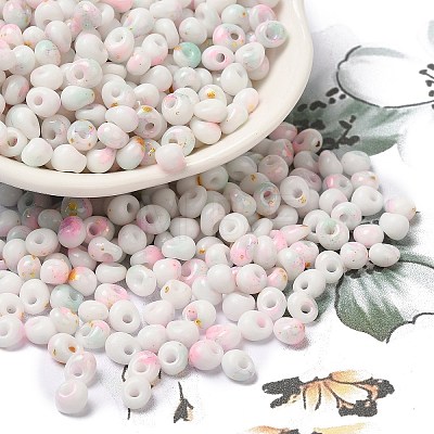 Baking Paint Glass Seed Beads SEED-F006-01A-14-1