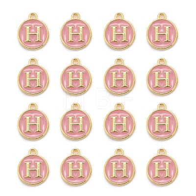 Golden Plated Alloy Enamel Charms X-ENAM-S118-07H-1