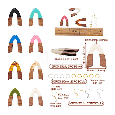 DIY V-shape Dangle Earrings Making Kit DIY-BY0001-42-1