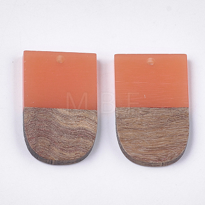 Resin & Walnut Wood Pendants RESI-S358-34F-1