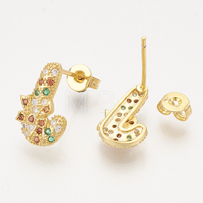 Brass Cubic Zirconia Pendants & Stud Earrings & Adjustable Rings Jewelry Sets SJEW-S043-14-1