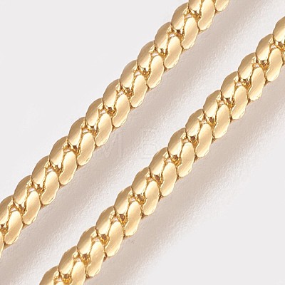 Vacuum Plating Brass Chain Necklaces Making NJEW-O101-21G-1