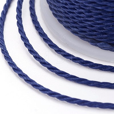 Round Waxed Polyester Cord YC-G006-01-1.0mm-21-1