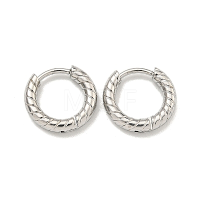 Tarnish Resistant 202 Stainless Steel Huggie Hoop Earrings with 304 Stainless Steel Pins for Women EJEW-H003-04P-1