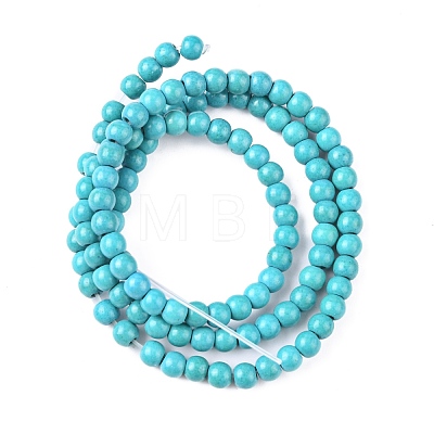 Synthetic Turquoise Beads Strands TURQ-G106-4mm-02E-1