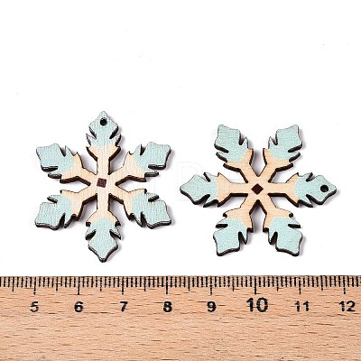 Printed Poplar Wood Pendants FIND-N005-74N-1