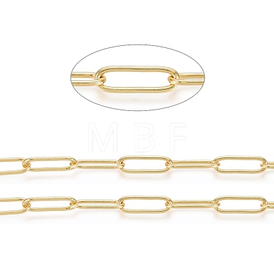 3.28 Feet Soldered Brass Paperclip Chains X-CHC-D025-03G-1
