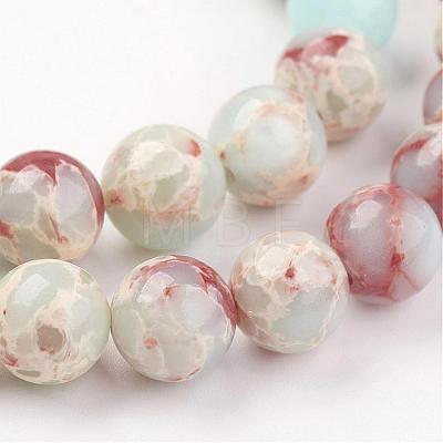 Synthetic Shoushan Stone Beads Strands G-N0311-01C-6mm-1