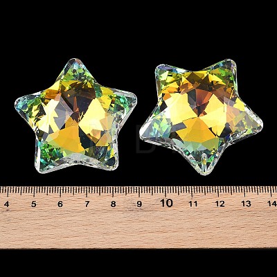 Electroplated Glass Pendants GLAA-G122-05G-1