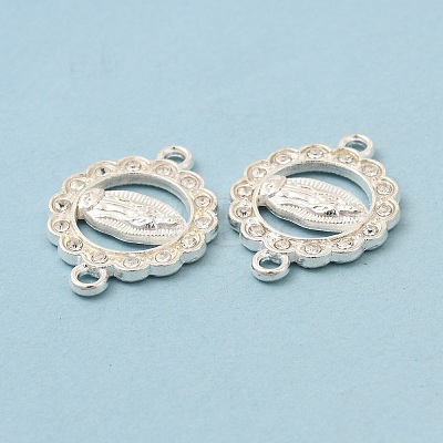 Flat Round Alloy Connector Charms FIND-H039-01S-1