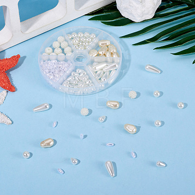 224Pcs 6 Styles Imitation Pearl Acrylic Beads OACR-TA0005-15-1
