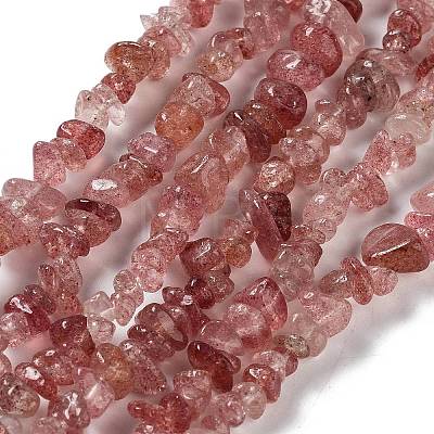 Natural Strawberry Quartz Beads Strands X-G-M205-94-1