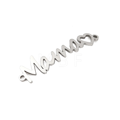 Mother's Day 201 Stainless Steel Connector Charms STAS-F316-38P-1