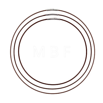 3Pcs 3 Sizes 2MM Round Cowhide Leather Cord Necklaces Makging NJEW-TAC0049-1