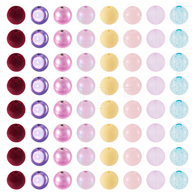 120Pcs 8 Styles Acrylic Beads MACR-TA0002-95-1