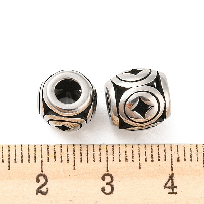 316 Surgical Stainless Steel  Beads STAS-Q304-37AS-1
