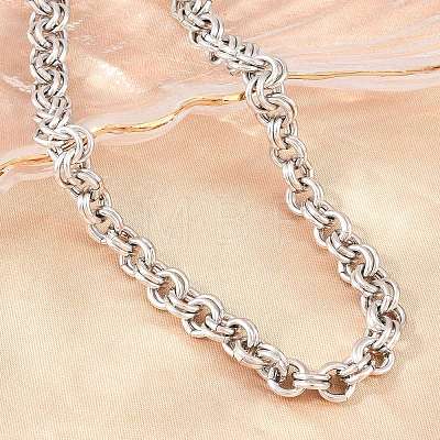 7MM 304 Stainless Steel Double Link Chain Necklaces for Women SA-H001-24P-1
