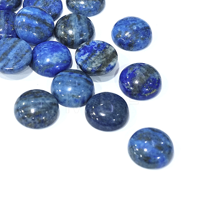 Dyed Natural Lapis Lazuli Gemstone Dome/Half Round Cabochons G-J330-06-30mm-1