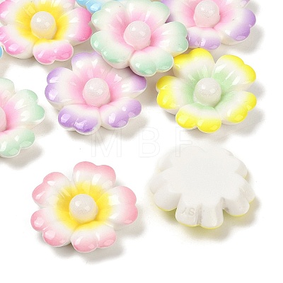 Opaque Resin Cabochons RESI-K030-06-1