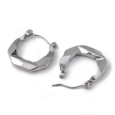 304 Stainless Steel Twist Round Hoop Earrings for Women EJEW-I284-06P-1