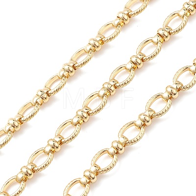 Rack Plating Brass Oval & Knot Link Chains CHC-K013-01-1