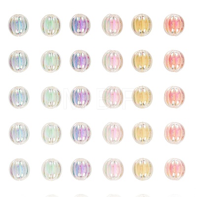 60Pcs 6 Colors Transparent Clear Acrylic Beads OACR-CJ0001-15-1