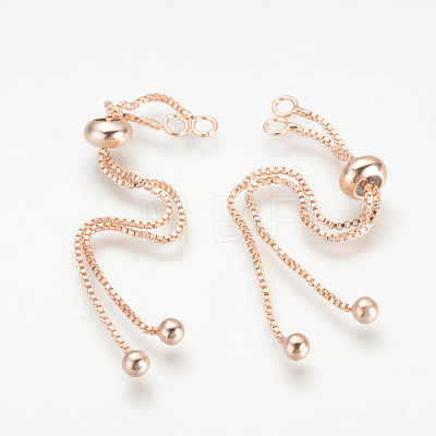 Brass Box Chain Slider Bracelet Making KK-Q675-05-1