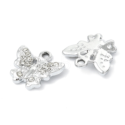 Animal Theme UV Plating Alloy Crystal Rhinestone Pendants ALRI-T012-07C-P-1