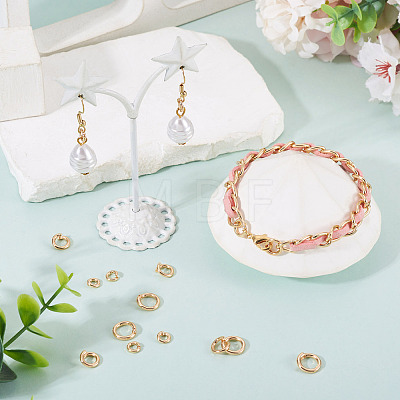 12Pcs 3 Styles Brass Open Jump Rings KK-TA0008-82G-1