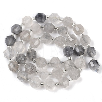 Natural Cloudy Quartz Beads Strands G-O201B-115F-1