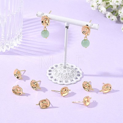 SHEGRACE Brass Stud Earring Findings XGRQ6M605-903G-1