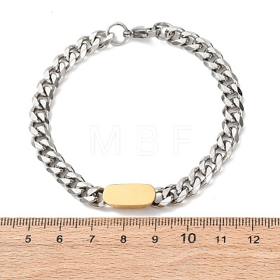 667 Stainless Steel Oval Link Bracelets BJEW-F529-11GP-1