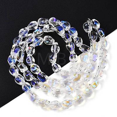 Electroplate Glass Beads Strands EGLA-T021-09C-1