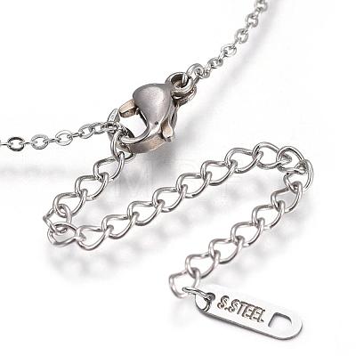 304 Stainless Steel Pendant Necklaces NJEW-P240-10-1