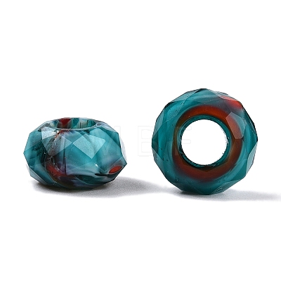 Two Tone Glass European Beads GDA009-6-1