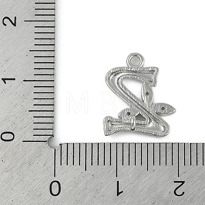 Brass Crystal Rhinestone Letter Links Connector Charms KK-S395-06P-Z-1