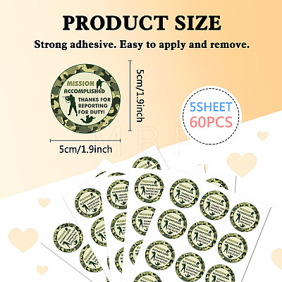 5 Sheets Round Dot PVC Waterproof Decorative Sticker Labels DIY-WH0481-12-1