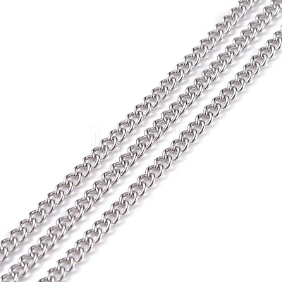 304 Stainless Steel Curb Chains CHS-XCP0001-07-1