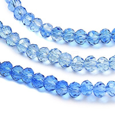 Transparent Painted Glass Beads Strands X-DGLA-A034-T1mm-A01-1