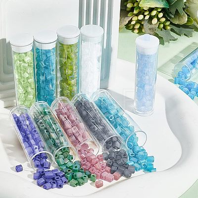 880pcs 11 colors 6/0 Transparent Glass Seed Beads SEED-NB0001-68-1