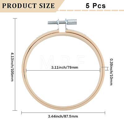 Bamboo Embroidery Hoops AJEW-WH20020-316B-1