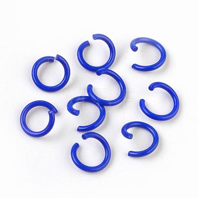 Spray Painted Iron Open Jump Rings IFIN-F149-F04-1