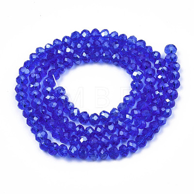 Electroplate Glass Beads Strands EGLA-A034-T4mm-B-1